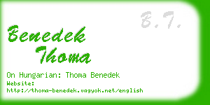 benedek thoma business card